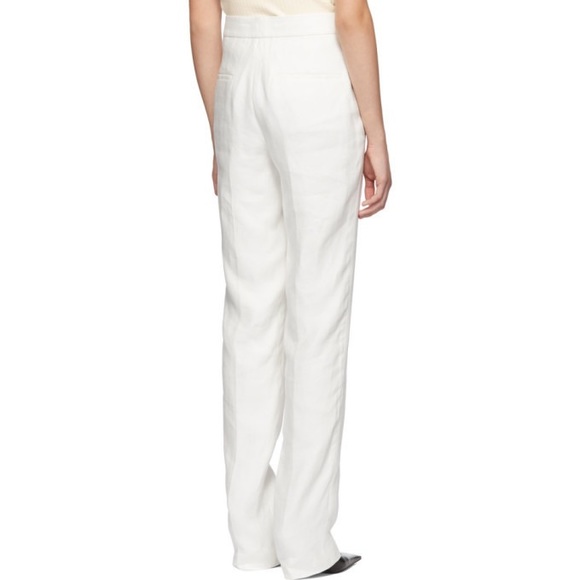 HELMUT LANG Slim-fit trousers in natural white NWT Size 2 - Picture 5 of 9